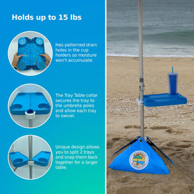 BEACHBUB adjustable pole collar allows customizable height.