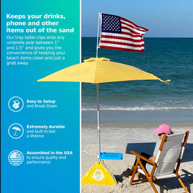 BEACHBUB two-trays stackable design keeps essentials reachable.