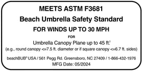 BeachBUB Ultra Base assembly demonstrates reinforced anchoring for windy conditions