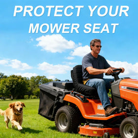 BeadChica lawn-tractor-seat-cover provides dust protection during mowing.