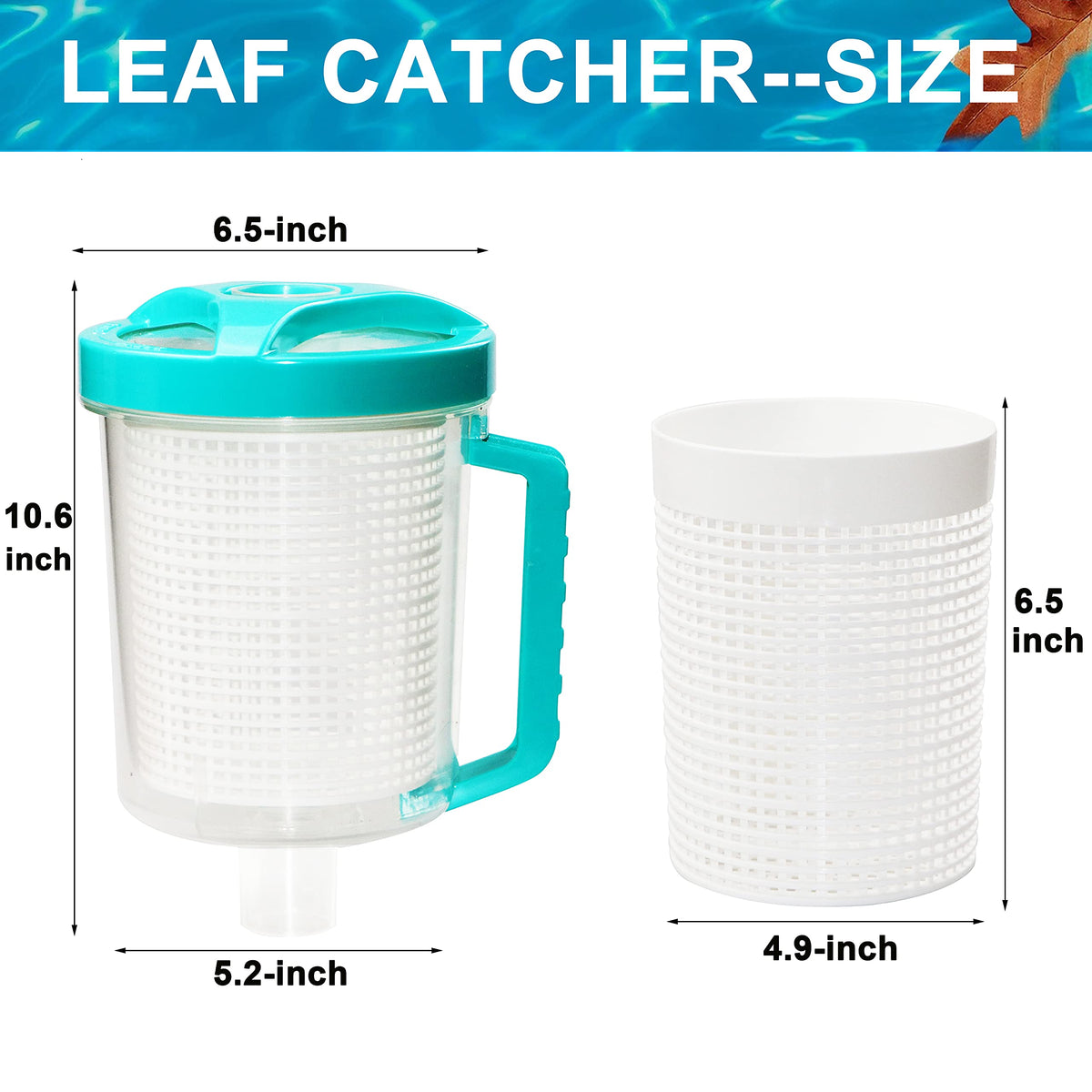 BeadChica Leaf Catcher easy-remove handle simplifies pool maintenance.