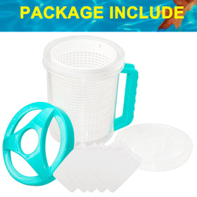 BeadChica Leaf Catcher in-line connection fits standard 1-1/2 inch hoses.
