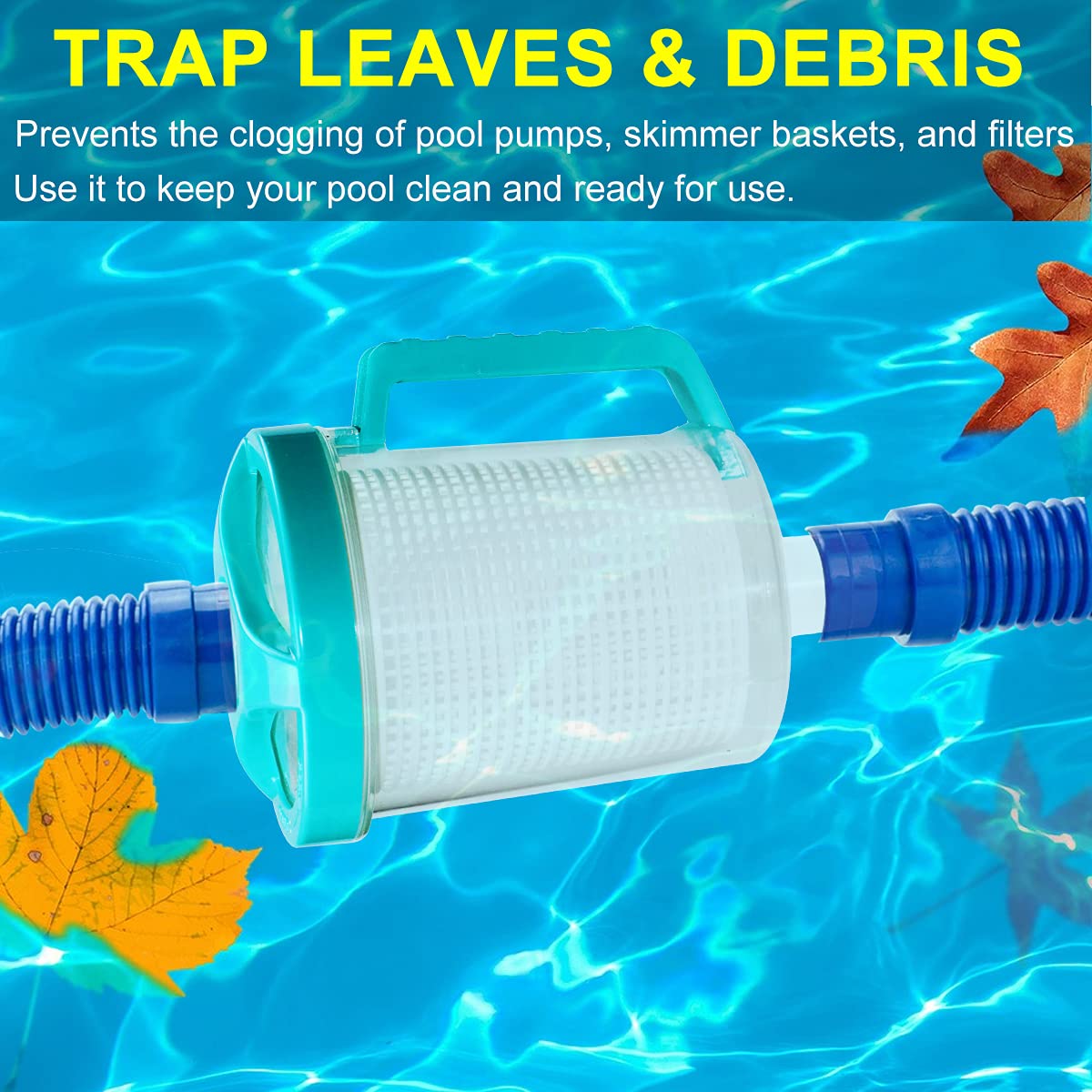 BeadChica Leaf Catcher skimmer socks 5-pack traps fine debris in pool.