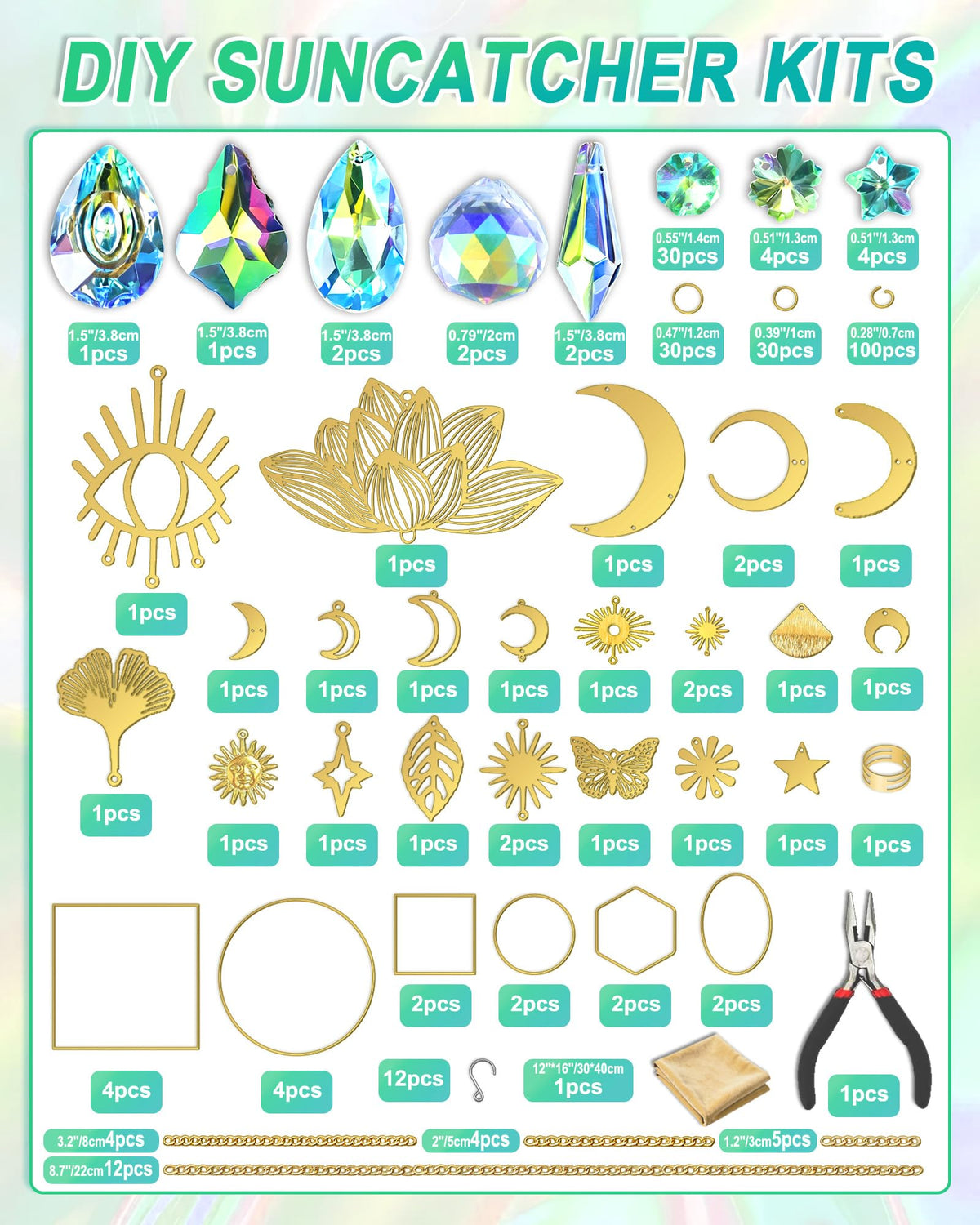 Beanewone DIY Suncatchers metal shapes add dramatic window light and structure