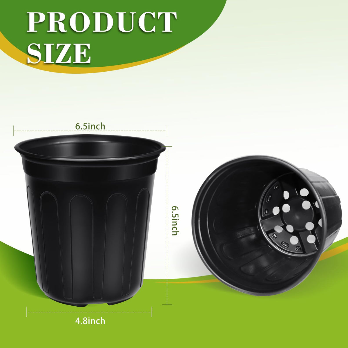 BeapTcely 1-Gallon nursery pot top view ideal for easy handling.