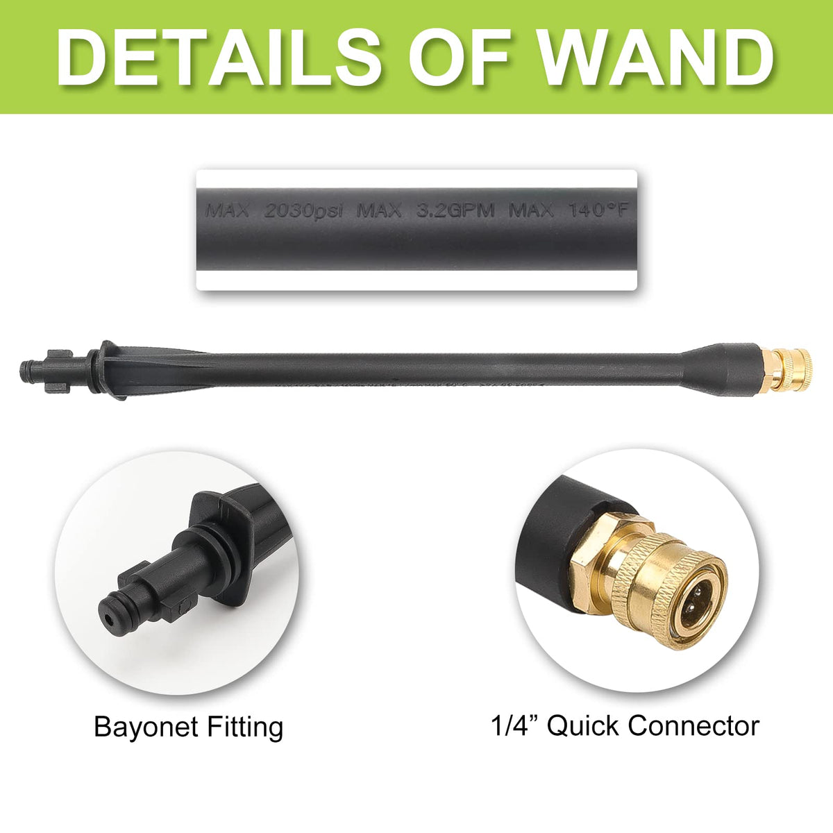 Bear Force wand uses durable, corrosion-resistant materials for long-lasting use