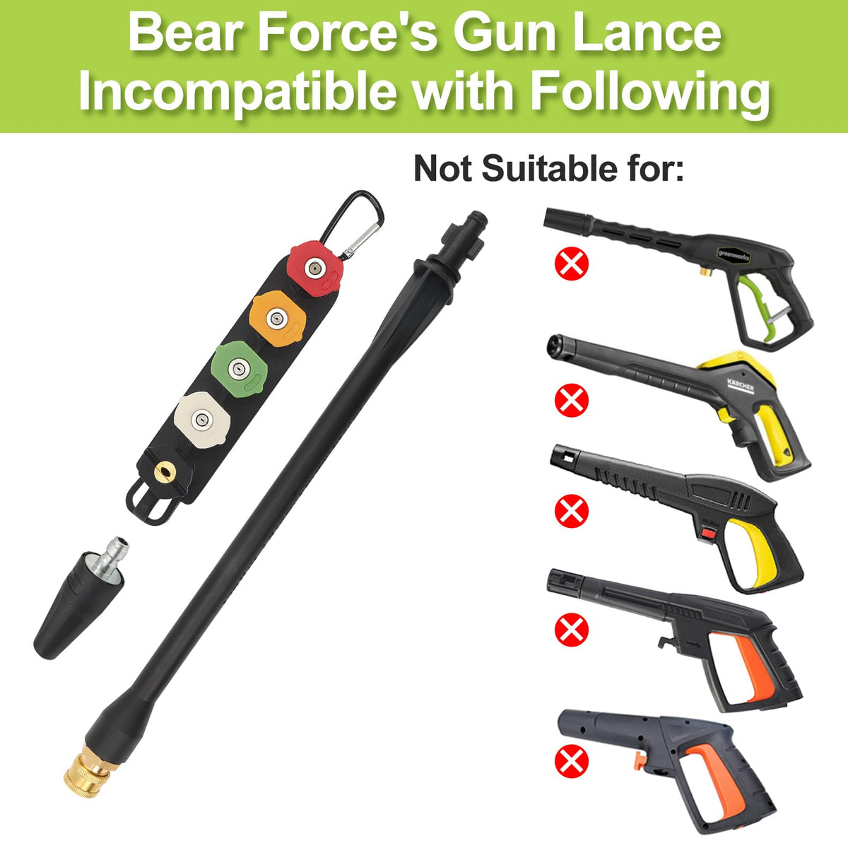 Bear Force replacement wand assembly easy to install on compatible washers