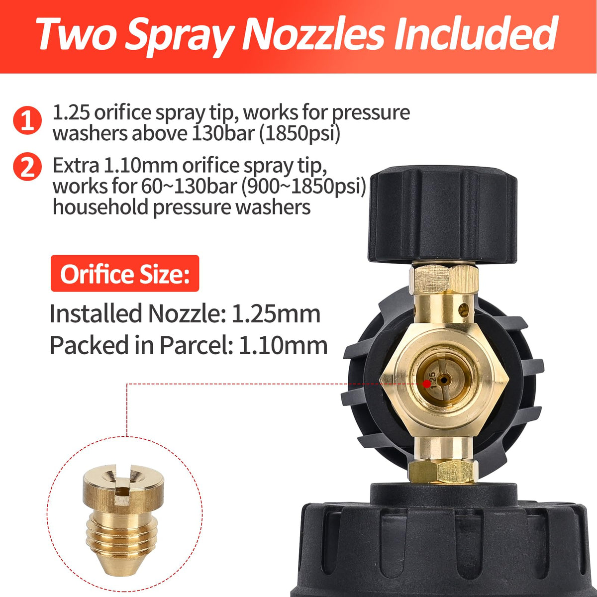 Bear Force 65deg black tip detailed spray for tight spots.