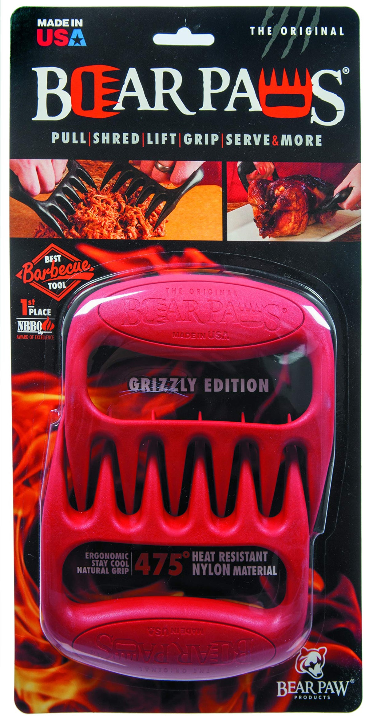 Bear Paws original USA-made design enhances grilling sessions.