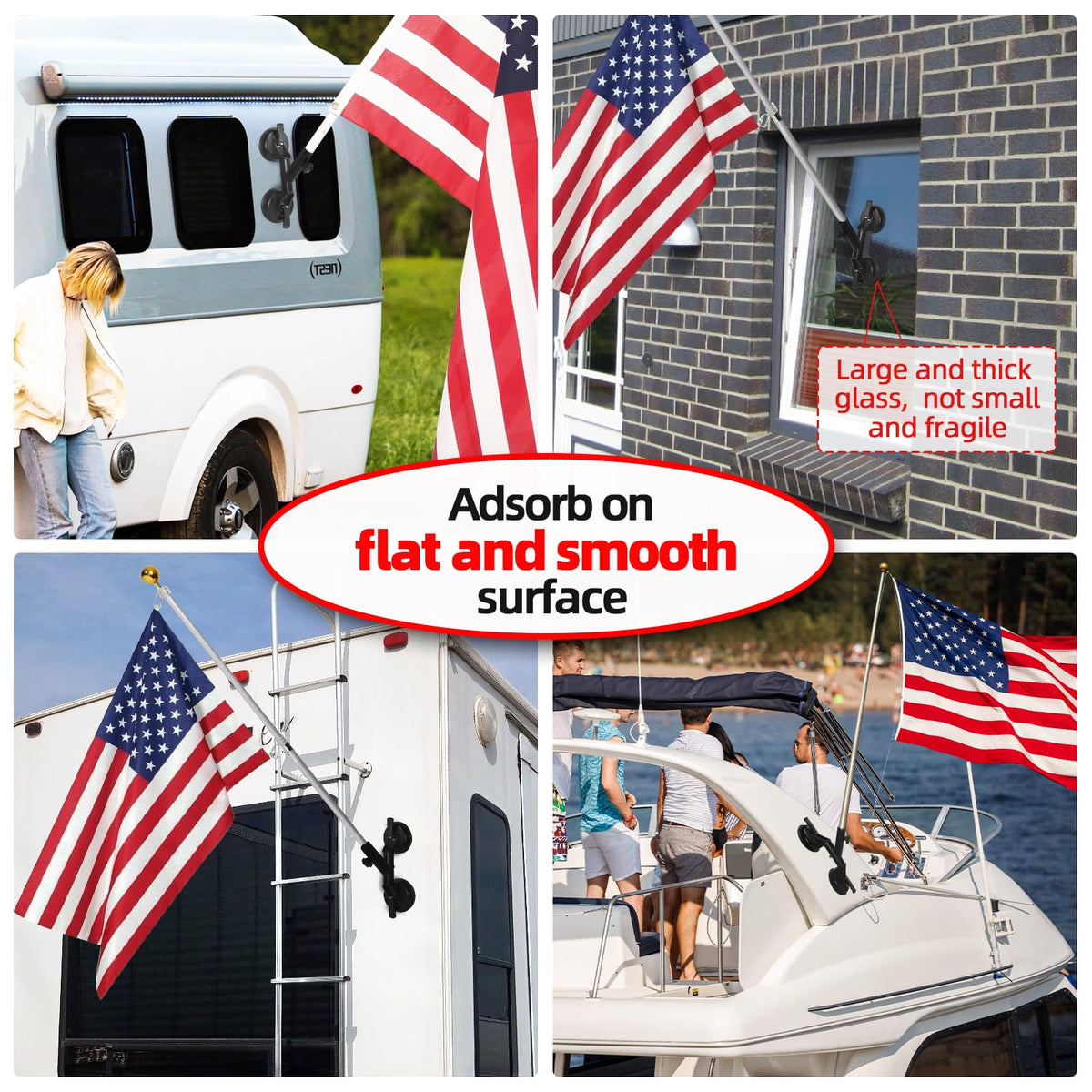BEASYE heavy-duty metal flag mount with quick lock for easy setup on vehicles
