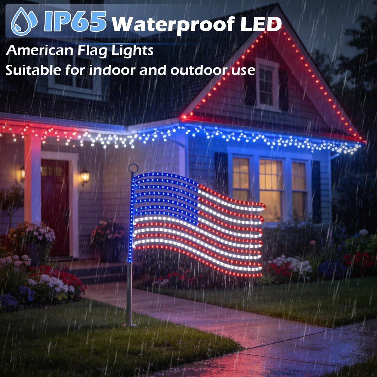 Beatineon large 24x21.65-inch flag with bold LED outline.