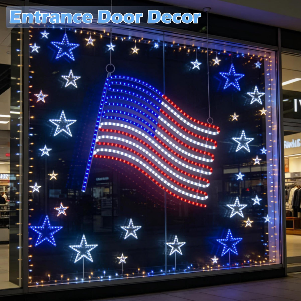 Beatineon outdoor garden decor flag lights enhance curb appeal.