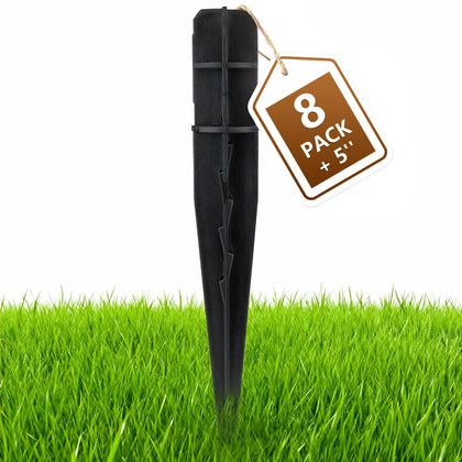 Beau Jardin ground spike, 5 inch tall, anchors outdoor lights with durable ABS plastic.