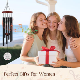 BeauGift wind chime close-up of anodized aluminum tubes for clear tones