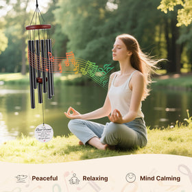BeauGift wind chime wood top and metal hardware ready for outdoor setup