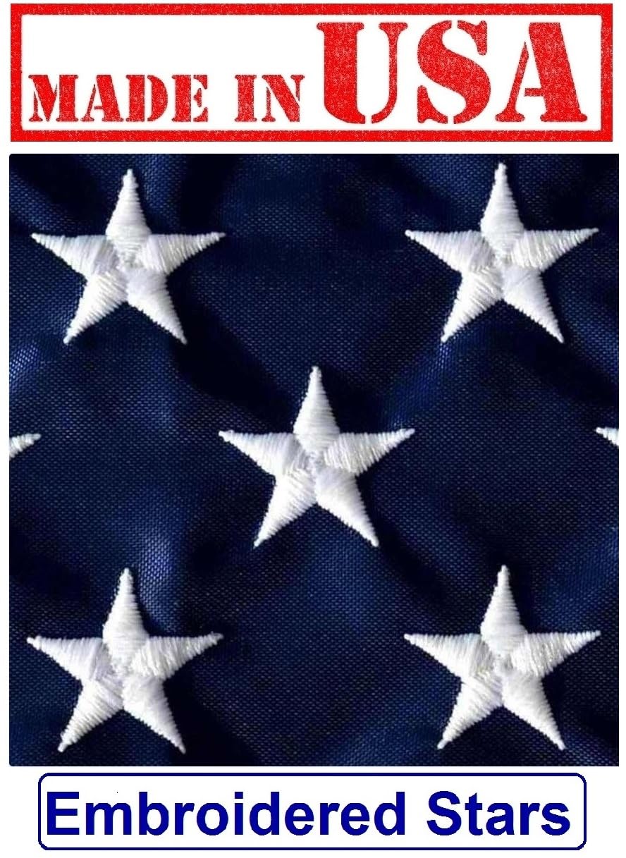 Beaver Flags US flag with sewn stripes for lasting visual appeal.