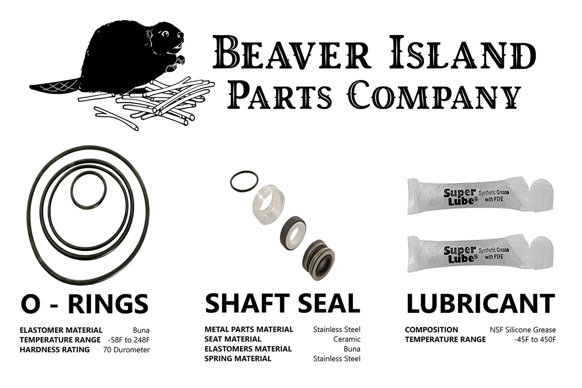 Beaver Island Parts Company o-ring lubricant included for easy install