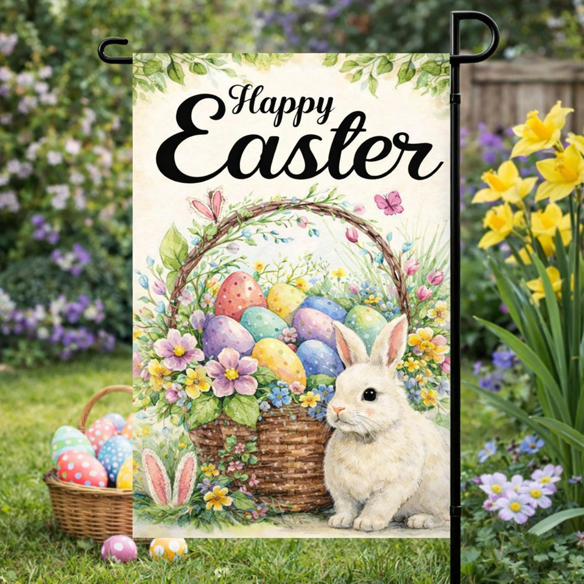 Beaver Rain Cat easy-clean Easter flag for quick maintenance.