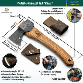 BeaverCraft AX1 ashwood handle texture for ergonomic carving grip.