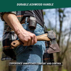 BeaverCraft AX1 Scandi grind edge for clean, controlled cuts.