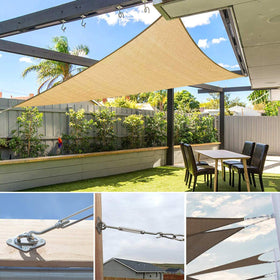 BEAYFILY sun shade kit carabineers for quick, reliable hanging and adjustments.