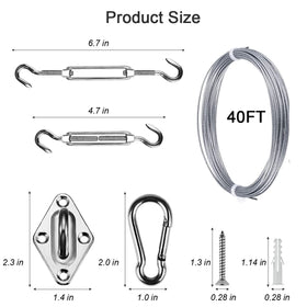 BEAYFILY sun shade kit outdoor usage for patios, gardens, porches.