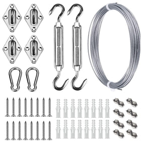 BEAYFILY sun shade kit turnbuckles for precise tensioning and secure mounting.