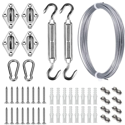 BEAYFILY sun shade kit turnbuckles for precise tensioning and secure mounting.