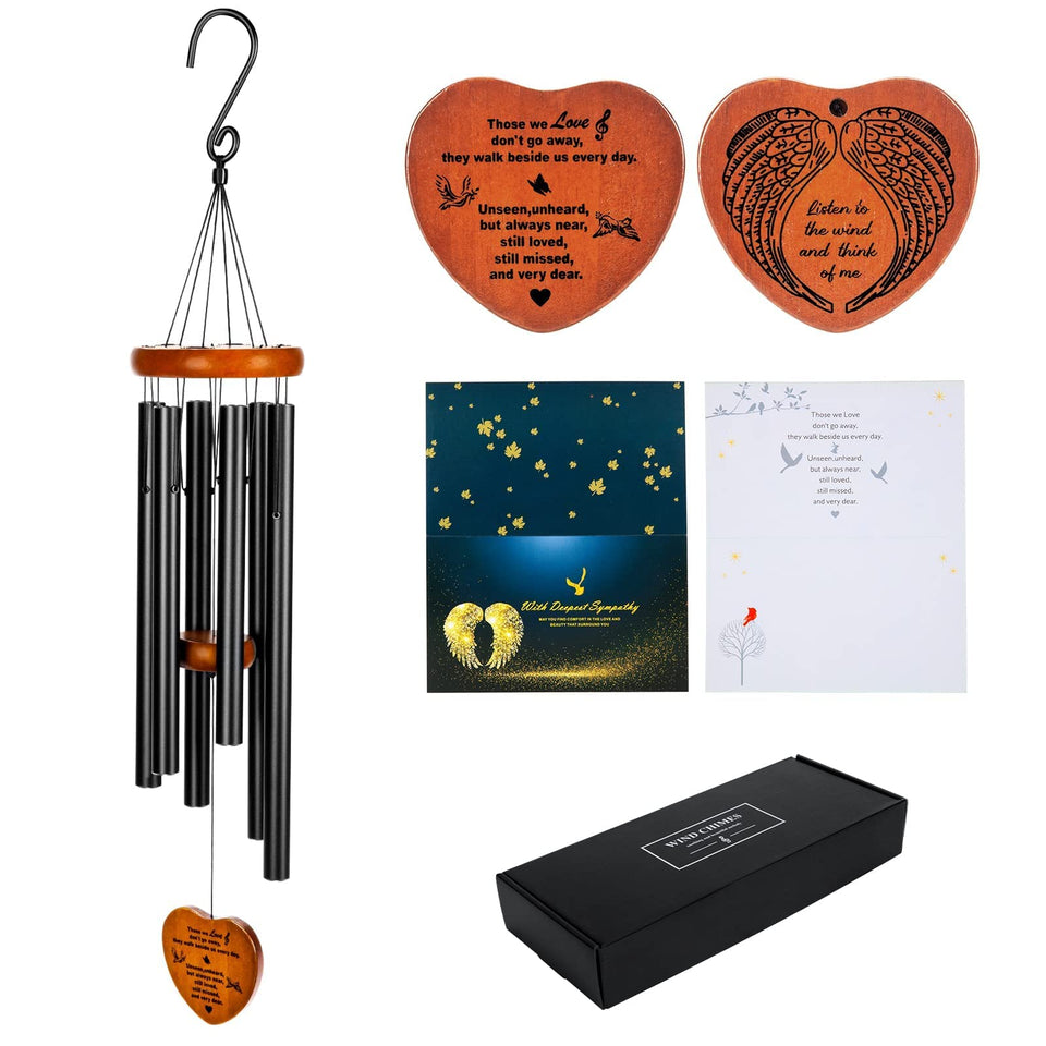 Beboligh Sympathy wind chimes in garden create soothing memories outdoors.