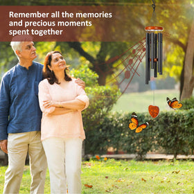 Beboligh Sympathy wind chimes evoke memories, ideal memorial outdoor space.