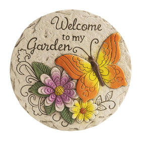 Bechivie garden stepping stone butterfly pattern enhances outdoor charm