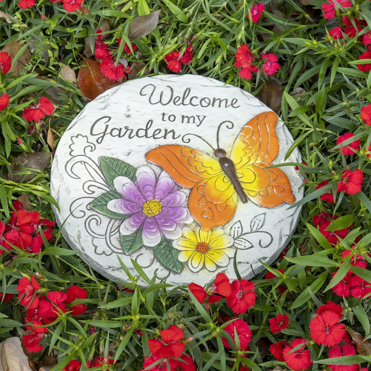 Bechivie welcoming garden stone adds charm to entryways