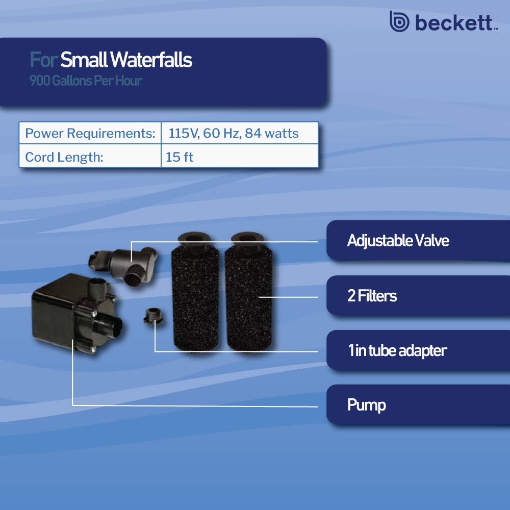 Beckett DP900 includes a 15 ft power cord for flexible installation.