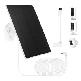 BECOMFY 6W solar panel for Ring Camera in sunlight powering outdoor security.