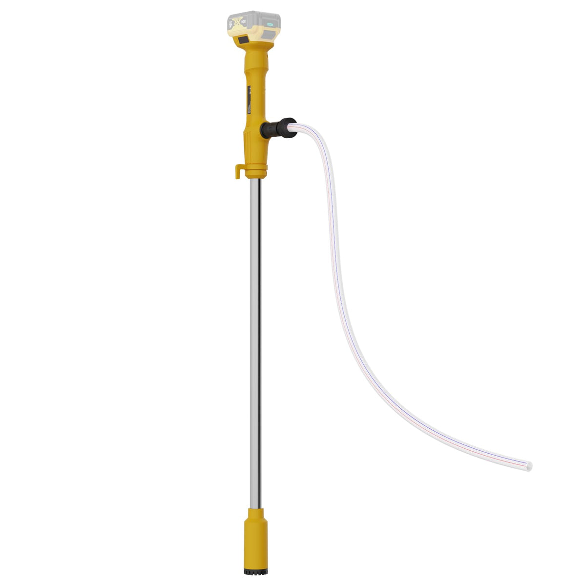 Bedena cordless stick pump body showing portable water transfer capability for pools and basements