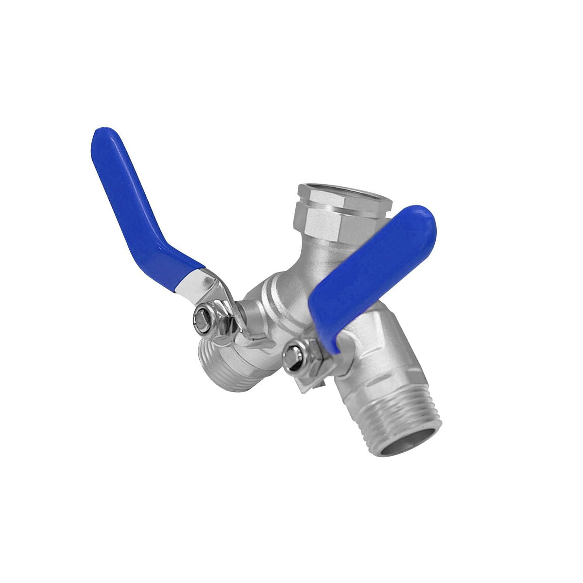 Beduan Y-splitter with long handle valve for easy, precise irrigation control.