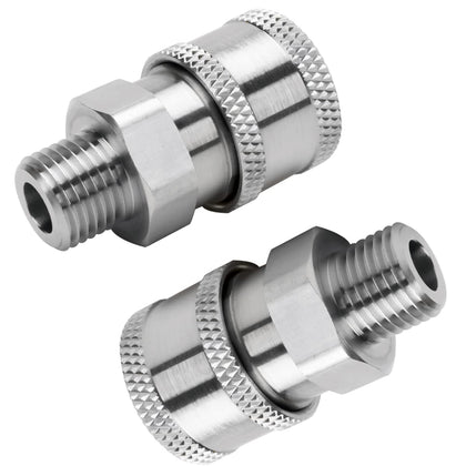 Beduan 3/8 NPT stainless steel quick connector for durable high-pressure washer hoses.