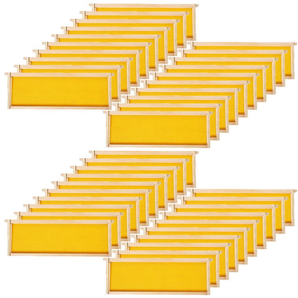 BeeCastle 40-pack beehive frames with waxed foundation for smooth hive setup