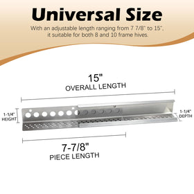 BeeCastle sliding guard in length-adjustment mode for 8/10-frame hives