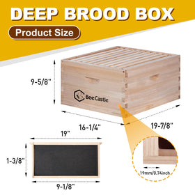 BeeCastle deep brood box dovetail join detail highlights solid fir wood and sturdy construction