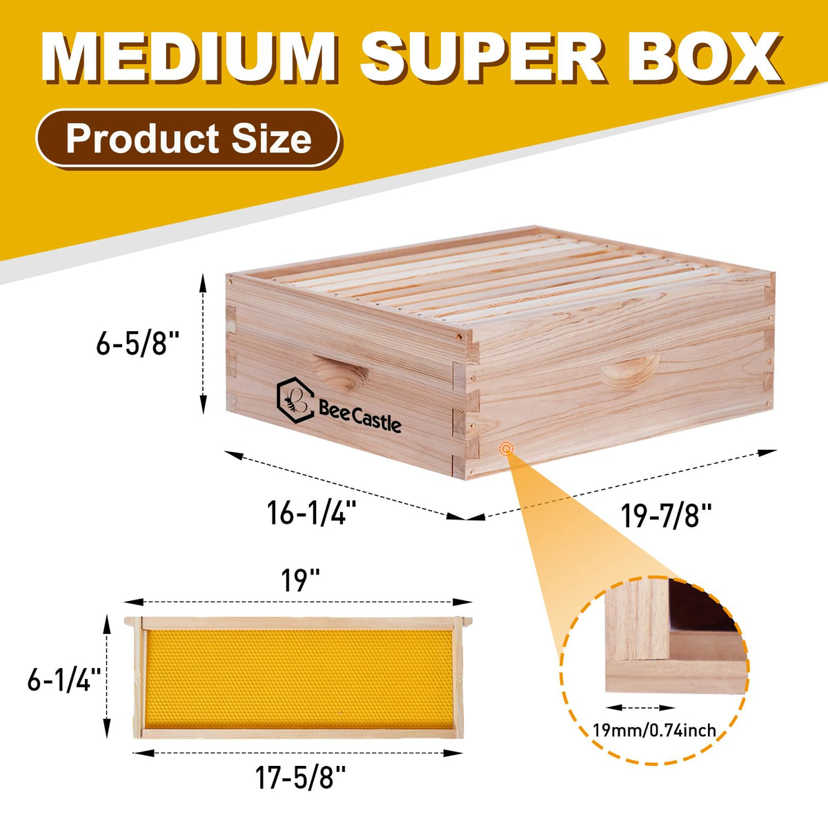 BeeCastle dovetail joints pre-cut for quick, sturdy assembly