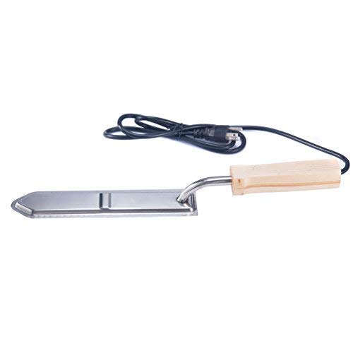 BeeCastle electric uncapping knife side view, heated blade enables smooth wax cap melting.