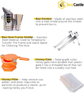 BeeCastle starter kit packaging and accessories for a complete setup.