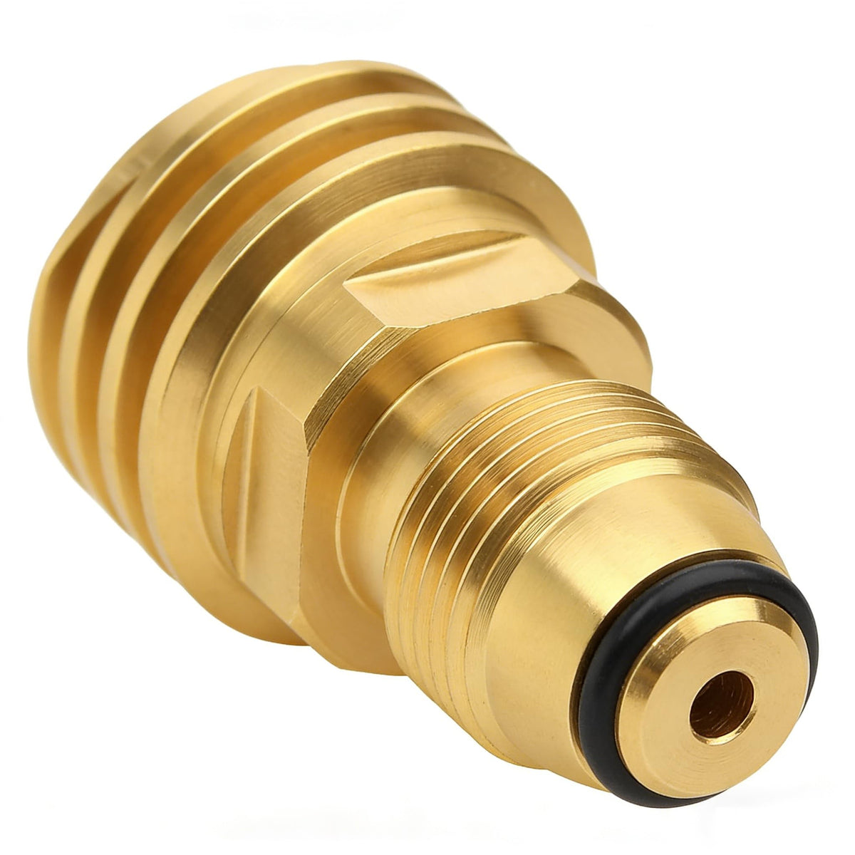 BeeGo POL to QCC1 adapter showing solid brass construction for easy connections