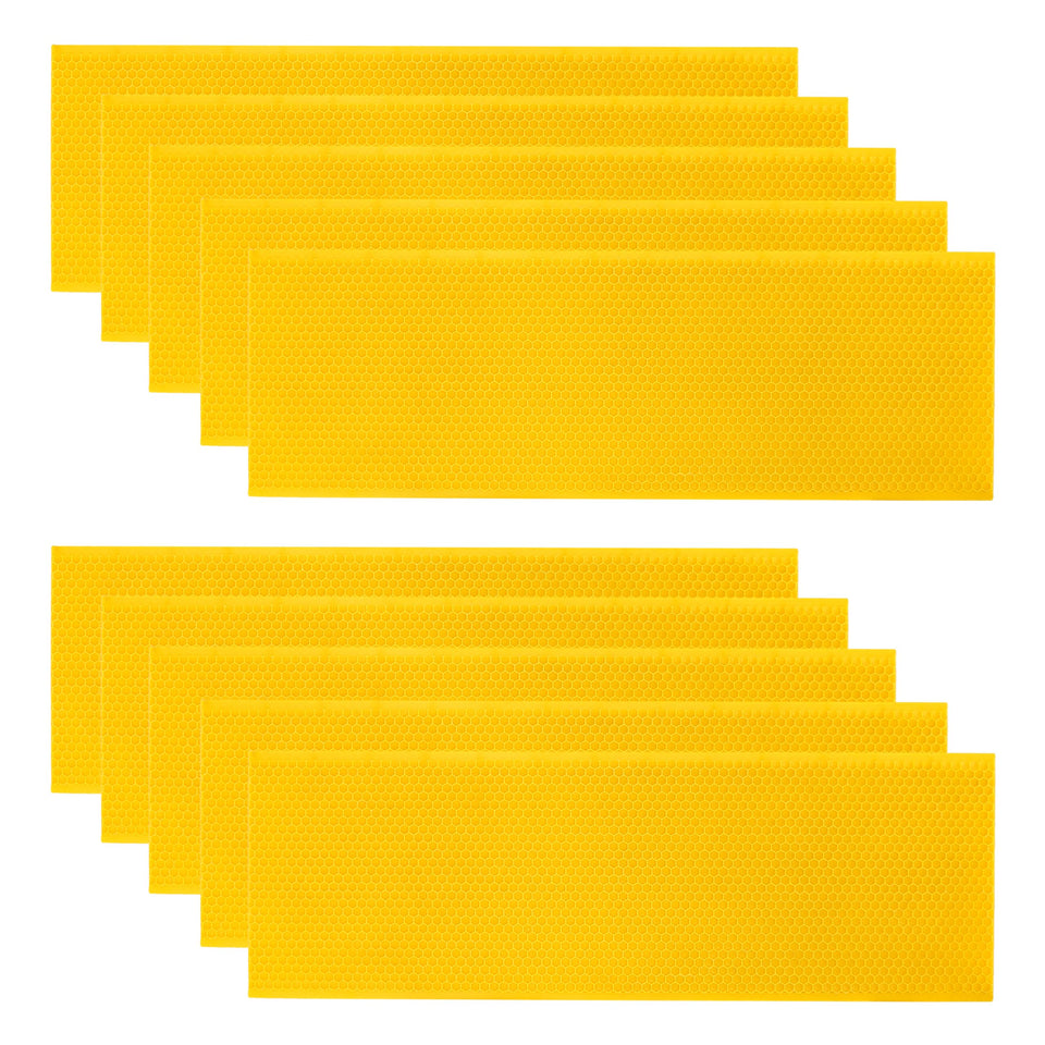 BeeINN beehive foundation sheet for medium frames, beeswax coated