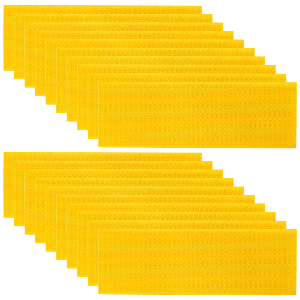 BEEINN Beehive wax-coated foundation sheet, 20-piece kit for faster hive building.
