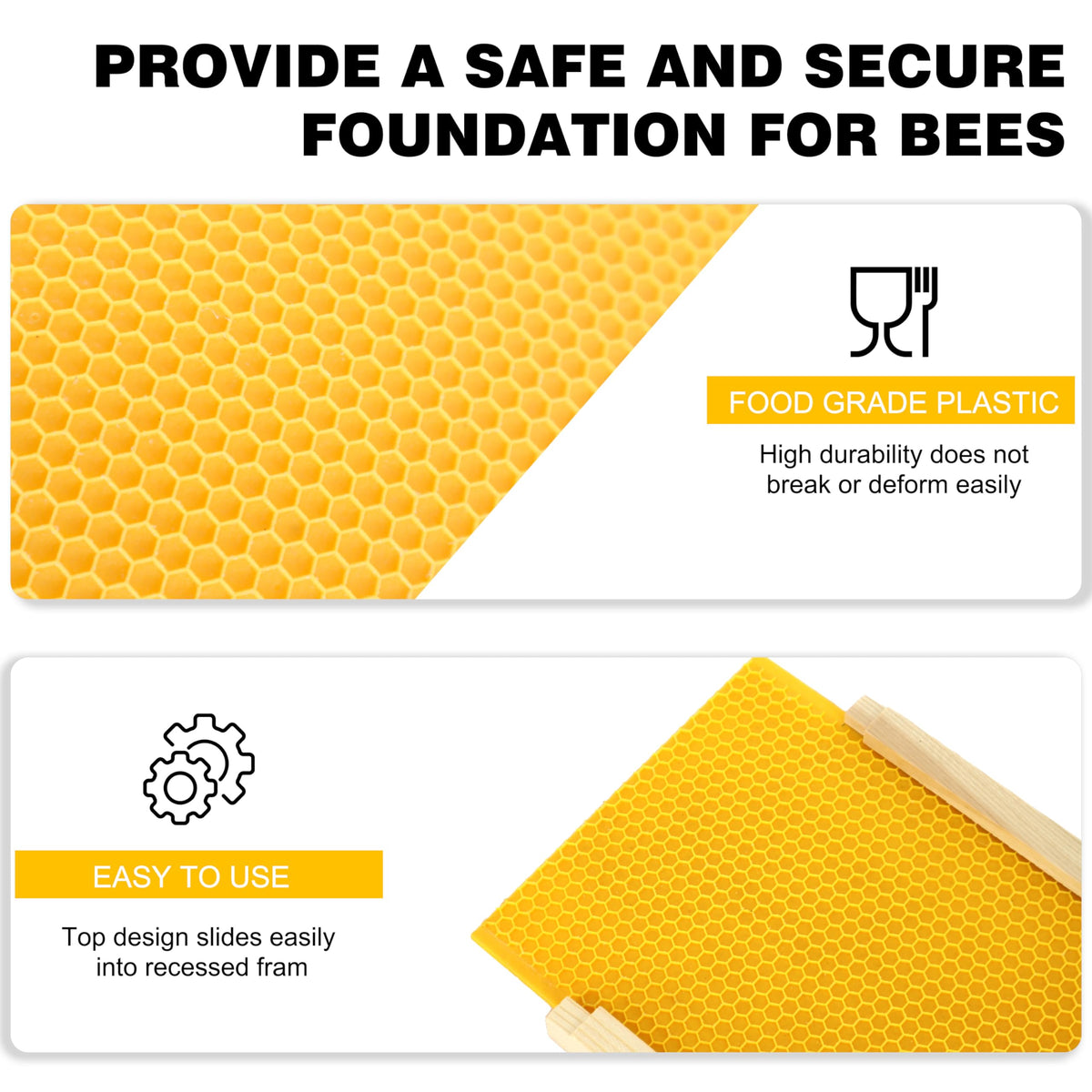 BEEINN foundation sheets slide easily into the top fluted frame.