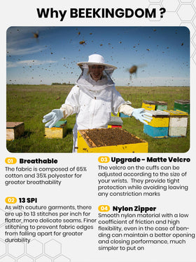Beekingdom breathable cotton-polyester blend keeps you cool in the hive