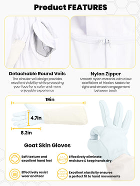 BEEKINGDOM goat skin gloves provide flexible protection and precise grip.