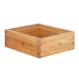 Beeknows 10-frame super beehive board top view shows beeswax coating and durable fir wood.